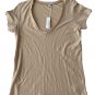 James Perse WSVH3182CU Deep Scoop Neck Tee Almond ( 3 )