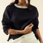 We The Free by Free People Jayson Ringer Thermal Tee Black ( XL )