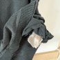 Vintage Destroyed Open back Cotton Top Washed Black ( S )