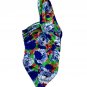 Zara One Sleeve Floral Asymmetric Bodysuit ( M )