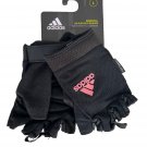 Adidas Essential Adjustable Workout Fingerless Gloves Black / Pink ( L ) Adidas Essential Adjustable Workout Fingerless Gloves Black / Pink ( L )