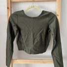 Kyodan Cropped Fitted Top Army Green ( M ) Kyodan Cropped Fitted Top Army Green ( M )