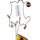 Betsey Johnson Back to School Yellow Bus Stop Heart Necklace Betsey Johnson Back to School Yellow Bus Stop Heart Necklace