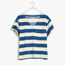 Madewell MWL Retroterry V-Neck Pocket Top in Rugby Stripe ( S ) Madewell MWL Retroterry V-Neck Pocket Top in Rugby Stripe ( S )