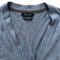 Massimo Dutti Extra Fine Knit Cashmere Blend Cardigan Sweater Grey ( M )