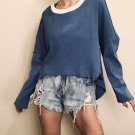 We The Free by Free People Jayson Ringer Thermal Top Blue ( XS )