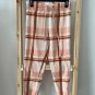 Simons Miyu Plaid Organic Cotton Pyjama Pants Orange/White ( S )