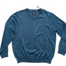 FootJoy Wool Blend V-Neck Pullover Sweater Blue ( M )