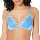 Natori 730023 Feathers Contour Plunge Bra Pool Blue ( 30 DDD ) Natori 730023 Feathers Contour Plunge Bra Pool Blue ( 30 DDD )
