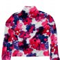 Juicy Couture Mock Neck All Over Floral Zip Jacket Top ( M )