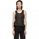 Helmut Lang Black Lace Tank Top Black
