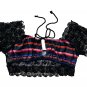 Free People Aruba Crochet Multicolor Striped Crop Top ( XS )