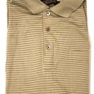 DONALD TRUMP Signature Collection KHAKI Army Green STRIPE Polo Top ( L ) DONALD TRUMP Signature Collection KHAKI Army Green STRIPE Polo Top ( L )