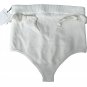 Sandro Paris Belinda Ruffled High Waisted Rib Panty Underwear White ( US 4 )