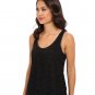$248 JOIE Black Lace CINA C Raceback TANK Top Floral CAVIAR Cotton ( S )