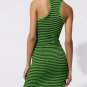 Solid & Striped The Sia Mini Dress Green / Black ( S )