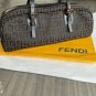 Fendi Rectangular Monogram Canvas Zucchino Bowler Bag