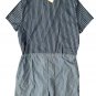 Solid & Striped The Estelle Oxford Striped Romper Blue ( L )