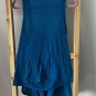 PURE & SIMPLE Blue BACK Draped Long Tank TOP Cotton Blue ( L )