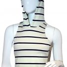EVERLAST Sport SHORT Blue White STRIPE Sleeveless Hoodie