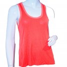 JUICY COUTURE Distress Trims ORANGE Tank TOP Gold Logo ( S )