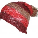 H&M Winter HAT One Size PINK Glitter LONG Stripes