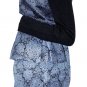 $750 TIBI Blue BLACK Floral PEPLUM Dress NATALIA Print ( 6 )