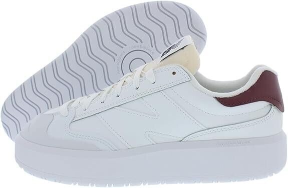 New Balance CT302 Platform Sneaker White / Burgundy ( M7 / W8.5 )