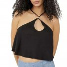 Free People Long Weekend Crop Tank Top Black ( XS )