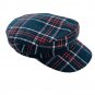 Free People Lilibeth Green Plaid Lieutenant Newsboy Hat Cap