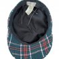 Free People Lilibeth Green Plaid Lieutenant Newsboy Hat Cap
