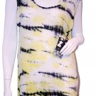 YFB YOUNG FABULOUS & BROKE Grey Yellow Tie Dye Oversize Tank ( M )