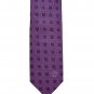 VERSACE Squares PRINT Dress SUIT TIE Woven PURPLE Silk MEDUSA