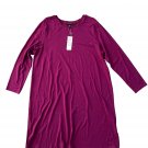Eileen Fisher Stretch Jersey Knit Crew Neck Dress in Raspberry ( XL ) Eileen Fisher Stretch Jersey Knit Crew Neck Dress in Raspberry ( XL )