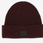 AllSaints Travelling Rib Cuff Hat Beanie Tawny Port Red ( O/S )