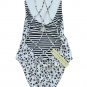 *** Vitamin A Reversible Swimsuit Leopard / Stripe ( 6/S )