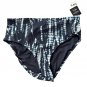 Bar III Floral Tie-Dyed High-Rise Bikini Swim Bottom Inkwell ( L )