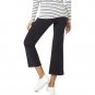 HUE U23429 Blackout Cotton Cropped Flare Legging Black ( S )