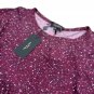 Rag & Bone Red Shaw Houndstooth Cotton Top Burgundy ( L )