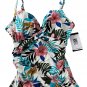 Coco Reef Enrapture Bra-Sized Fitted Wrap-Style Swim Tankini Top ( 36E )