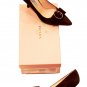 PRADA Camoscio POinted Toe Brown Heels Shoes Buckle Pumps ( 39 1/2 )