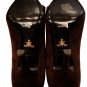 PRADA Camoscio POinted Toe Brown Heels Shoes Buckle Pumps ( 39 1/2 )