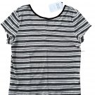 Nu-IN Striped Tee Low Back Brown White ( M ) Nu-IN Striped Tee Low Back Brown White ( M )