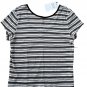 Nu-IN Striped Tee Low Back Brown White ( M )