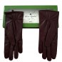 Kate Spade New York Leather Bow Gloves Deep Lipstick ( L )