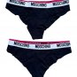 Moschino Underwear 2-Pack Brazilian Brief Black ( US 8/M )