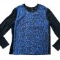 Kobi Halperin Ricki Contrast Animal Print Top Blue / Black ( S )