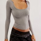*** Free People Clean Slate Seamless Layering Top Grey ( L/XL ) *** Free People Clean Slate Seamless Layering Top Grey ( L/XL )