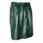 ELIE TAHARI Leather PARKER Leather Pleated Skirt Pine Green ( 4 )
