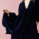 Free People Estella Velvet Flounce Dress Oceana Blue ( L )